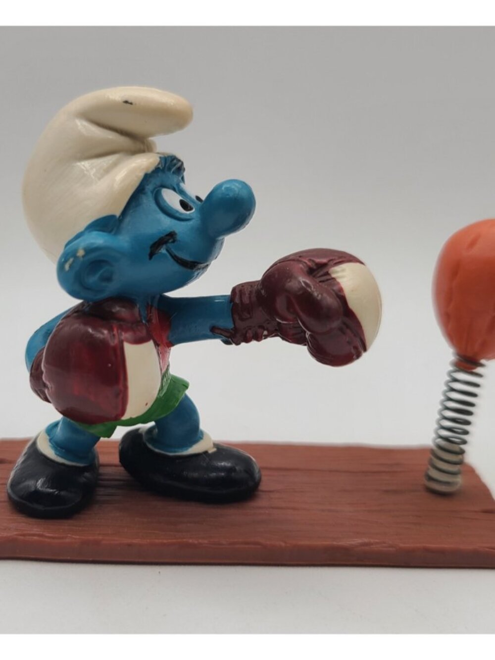 Rare VTG Smurfs PVC Figure Lot – Bozing and Ski Smurf - Picture 2 of 6